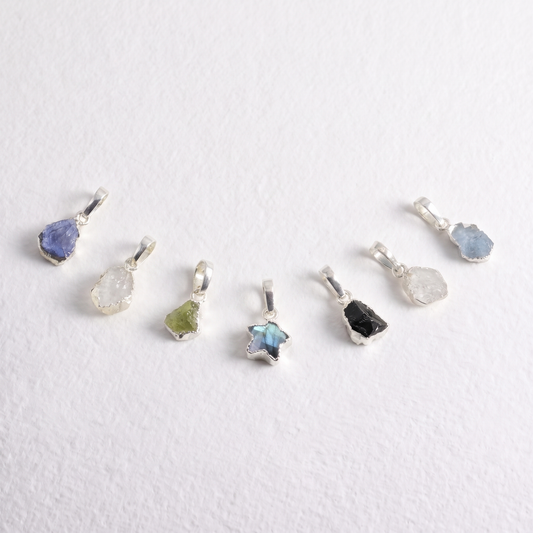 SAPPHIRE- clip on pendant