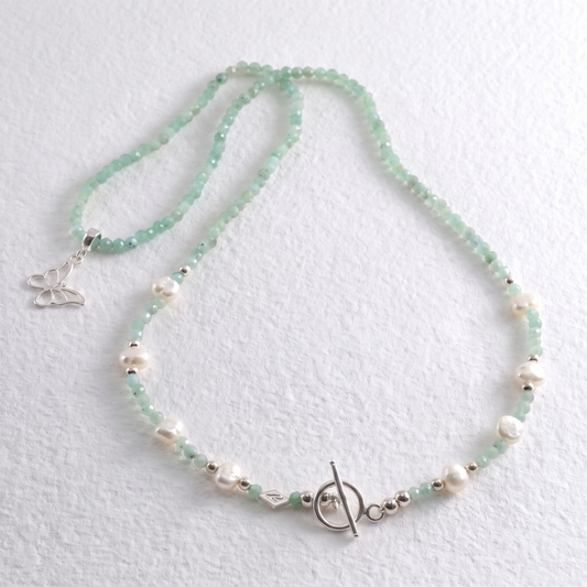 PETALOUDES - light green emerald multi way necklace