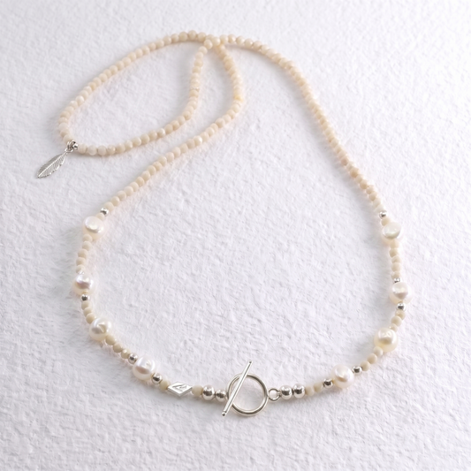 FEATHER - bamboo coral multi way necklace