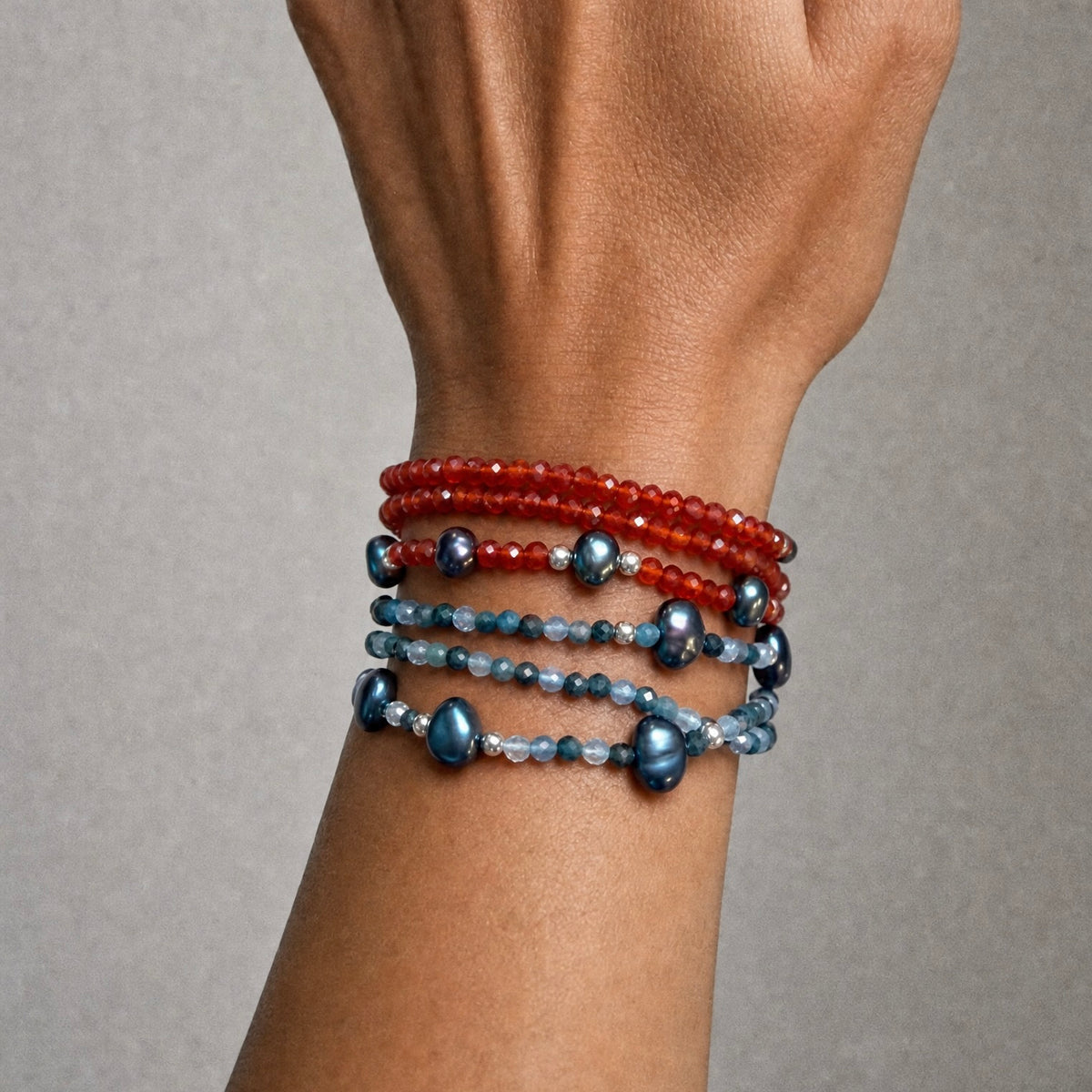 FIRE - Autumn Almanac - carnelian & blue pearl Multi Way