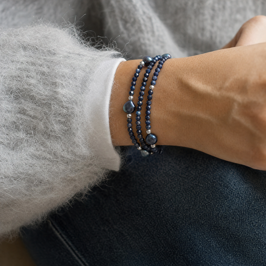 MIDNIGHT - Autumn Almanac - sapphire & silver Multi Way