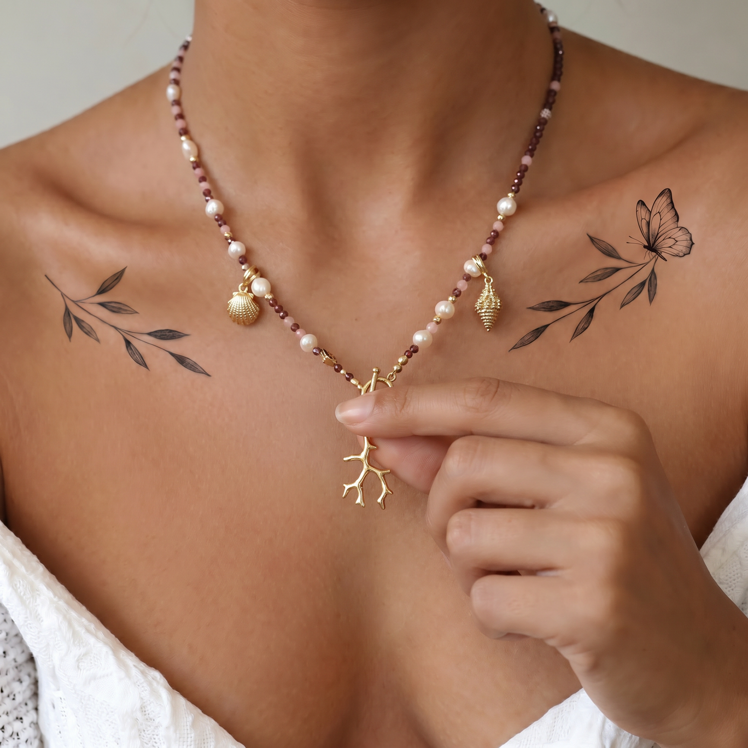 MULTI WAY GEMSTONE & PEARL