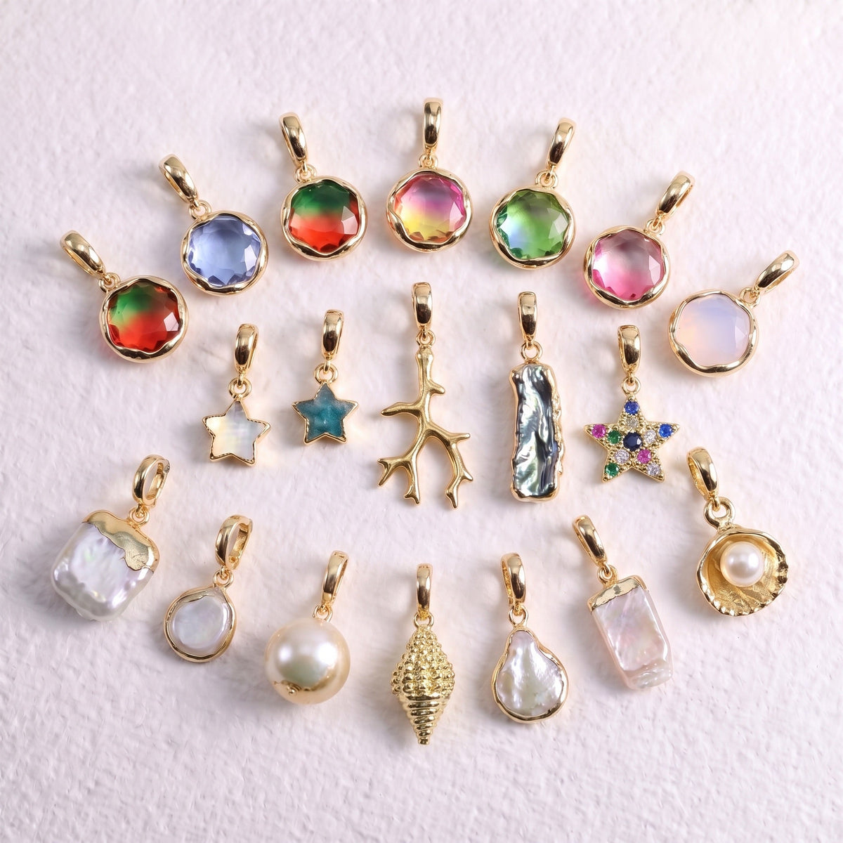 CLIP ON GOLD PENDANTS