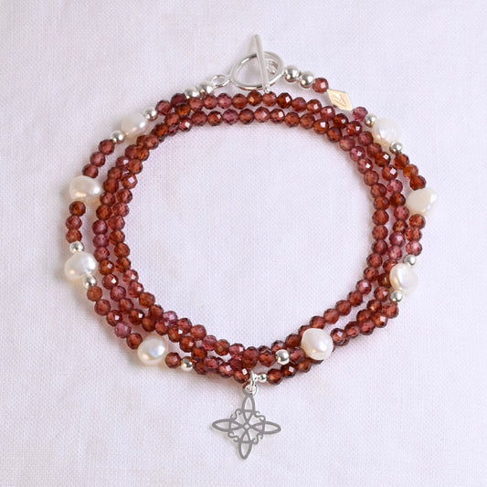 CELTIC semi precious beaded multi way necklace