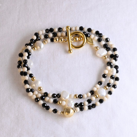 TURK semi precious beaded multi way necklace