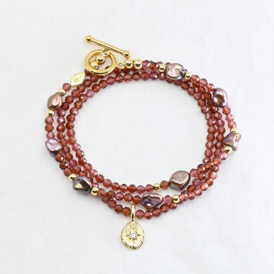 WINCHESTER semi precious beaded multi way necklace