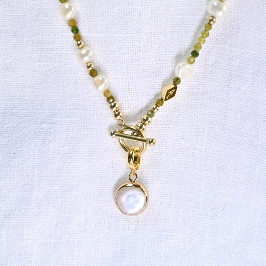 CIRCULAR PEARL clip on pendant