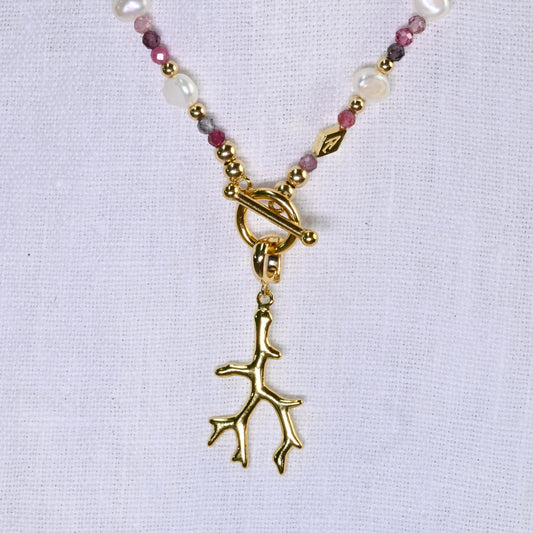 GOLD BRANCH clip on pendant
