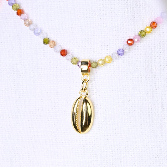 COWRIE shell clip on pendant