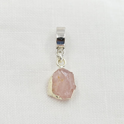 TINY ROSE QUARTZ & SILVER