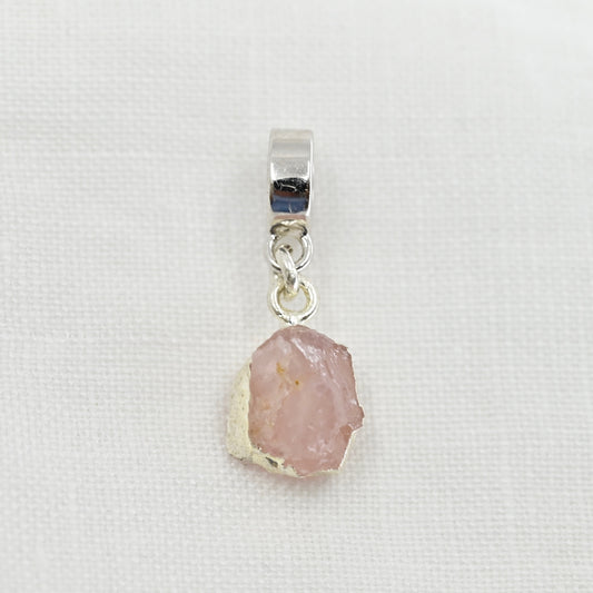 TINY ROSE QUARTZ & SILVER