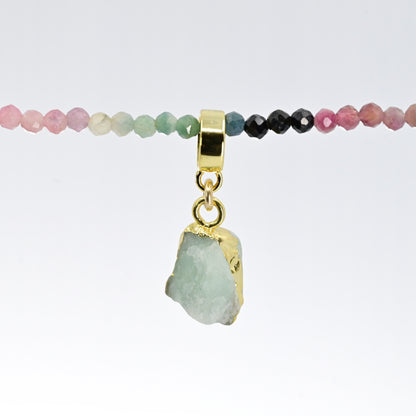 TINY AQUAMARINE & GOLD