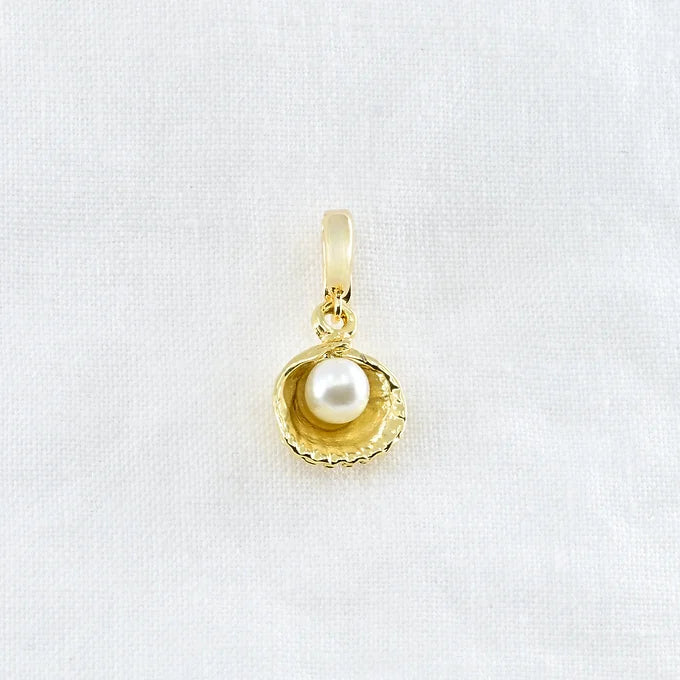GOLD CLAM SHELL & PEARL
