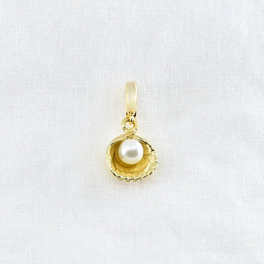 GOLD CLAM SHELL & PEARL