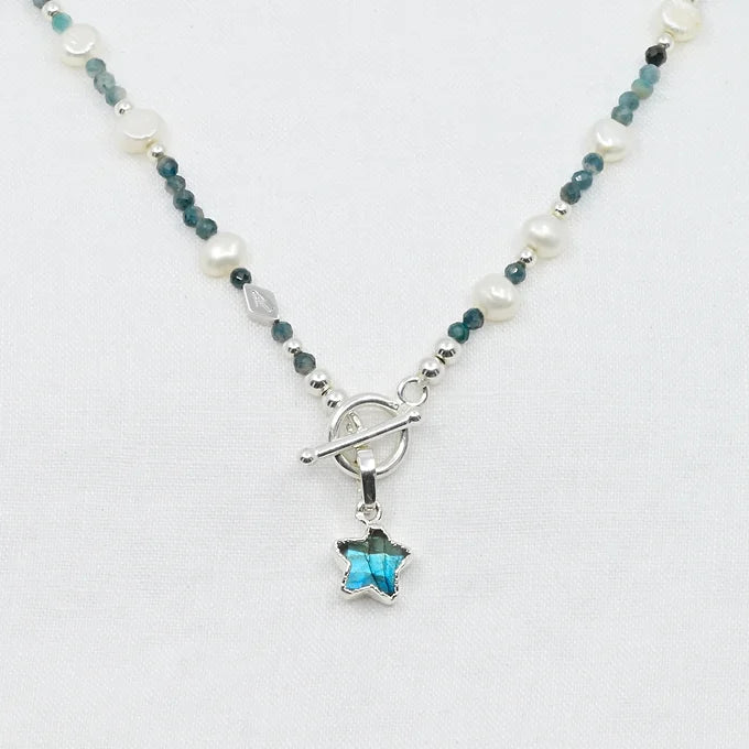 LABRADORITE STAR- CLIP ON