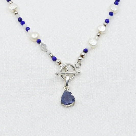 SAPPHIRE- clip on pendant