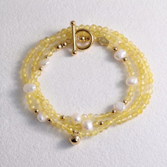 FLORIDA - lemon quartz multi way necklace