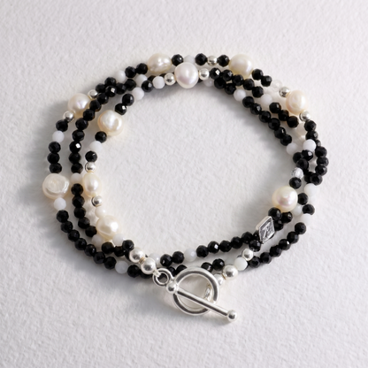 TUXEDO - black spinel multi way necklace