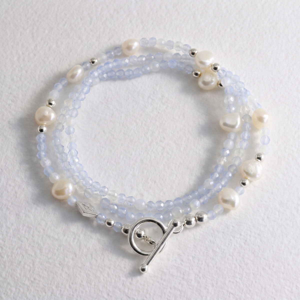 ICELANDIC - moonstone and crystal quartz multi way necklace