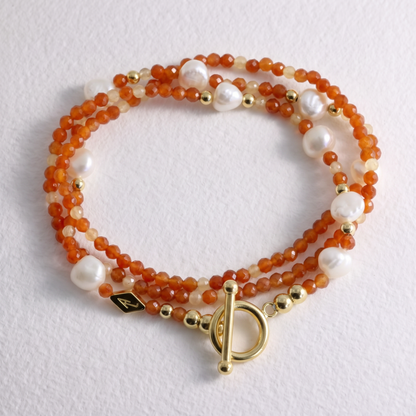 DUTCHY - carnelian multi way necklace