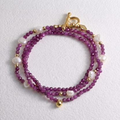 THAI - ruby multi way necklace