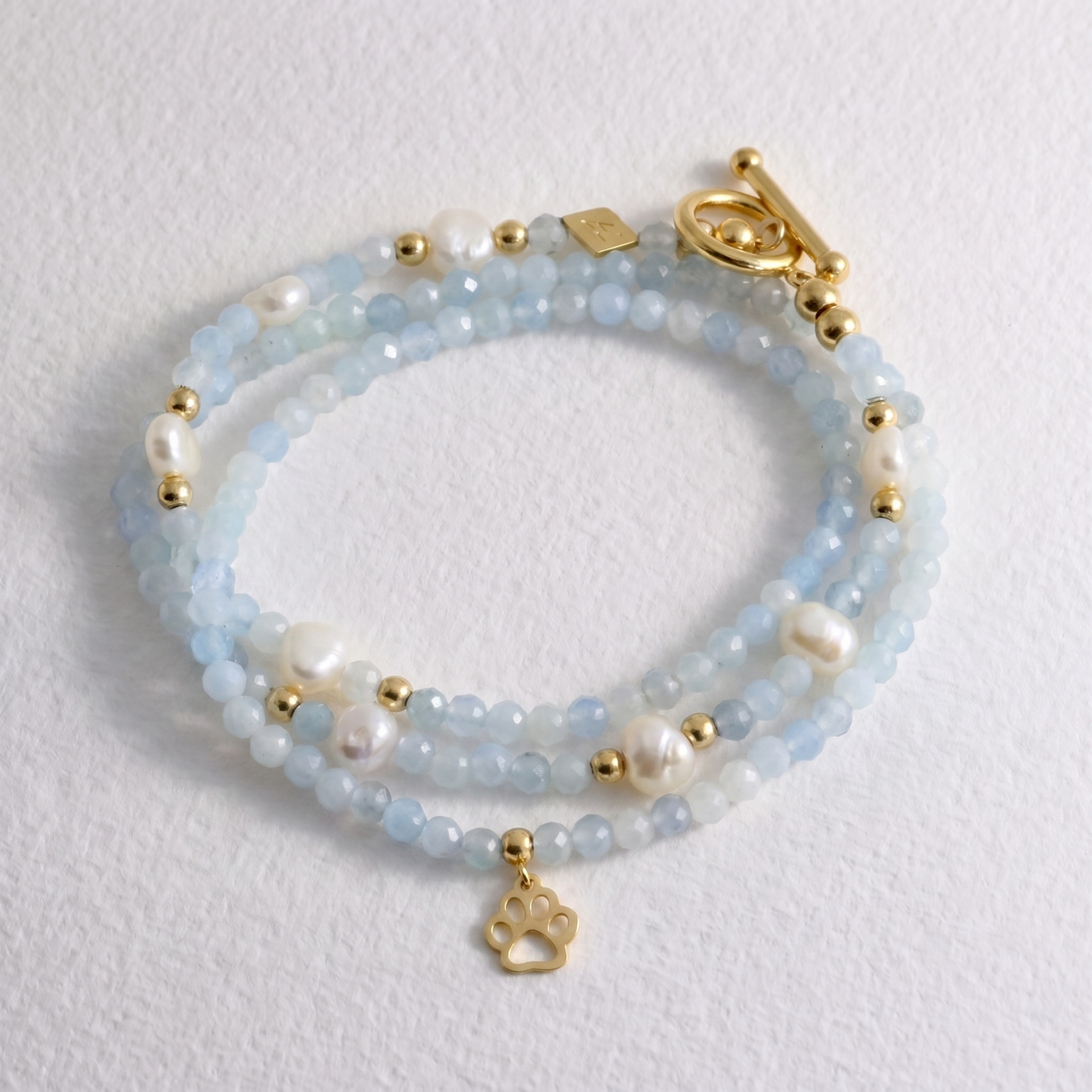 PETRA - aquamarine multi way necklace