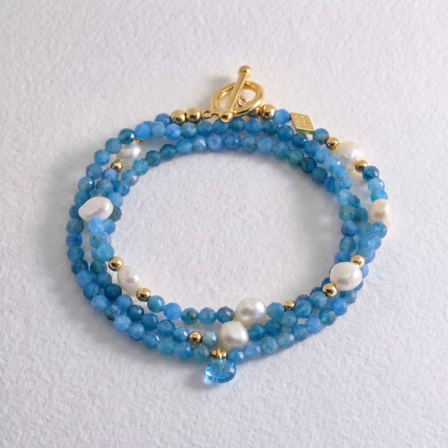 MALDIVES - ocean apatite multi way necklace