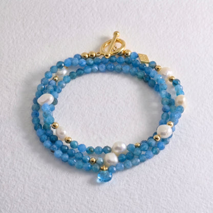 MALDIVES - ocean apatite multi way necklace