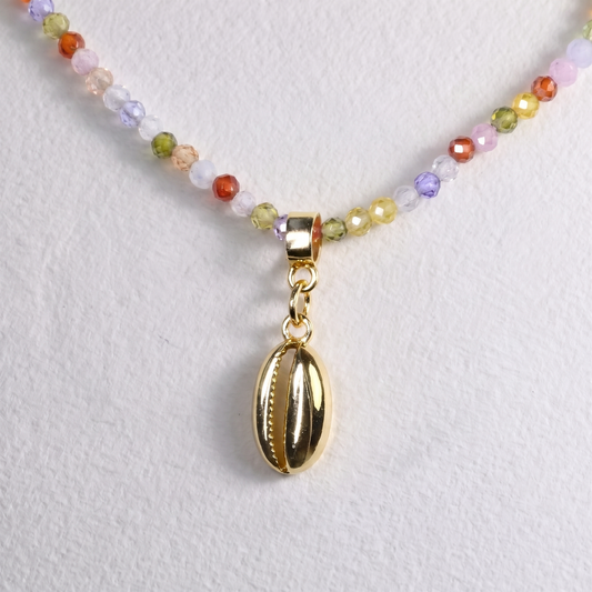 COWRIE shell clip on pendant