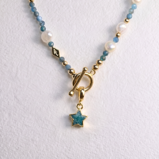 APATITE STAR clip on pendant