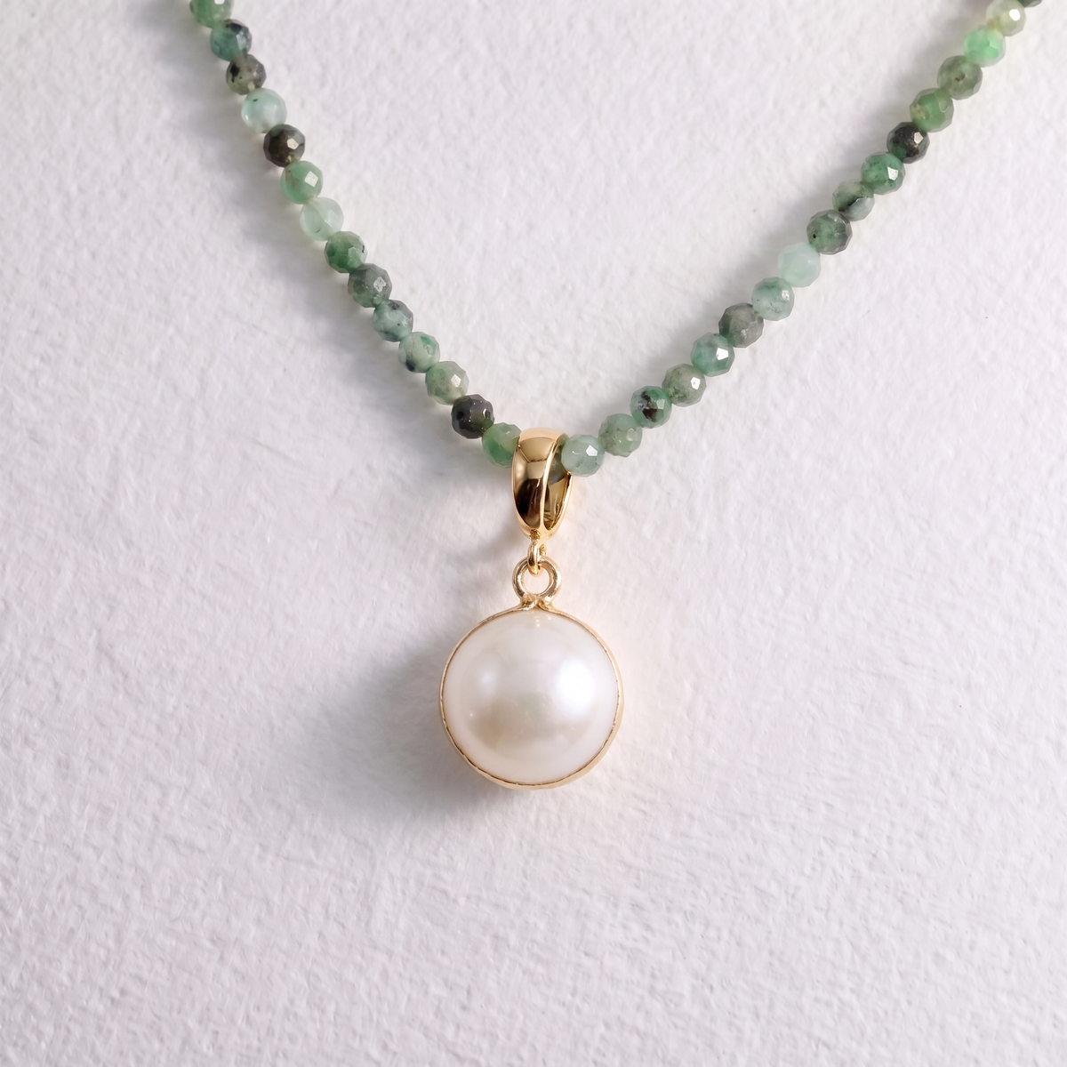 BALL PEARL clip on pendant
