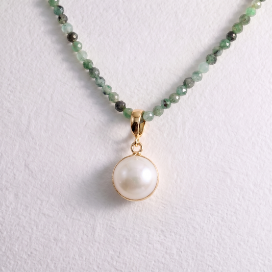 BALL PEARL clip on pendant