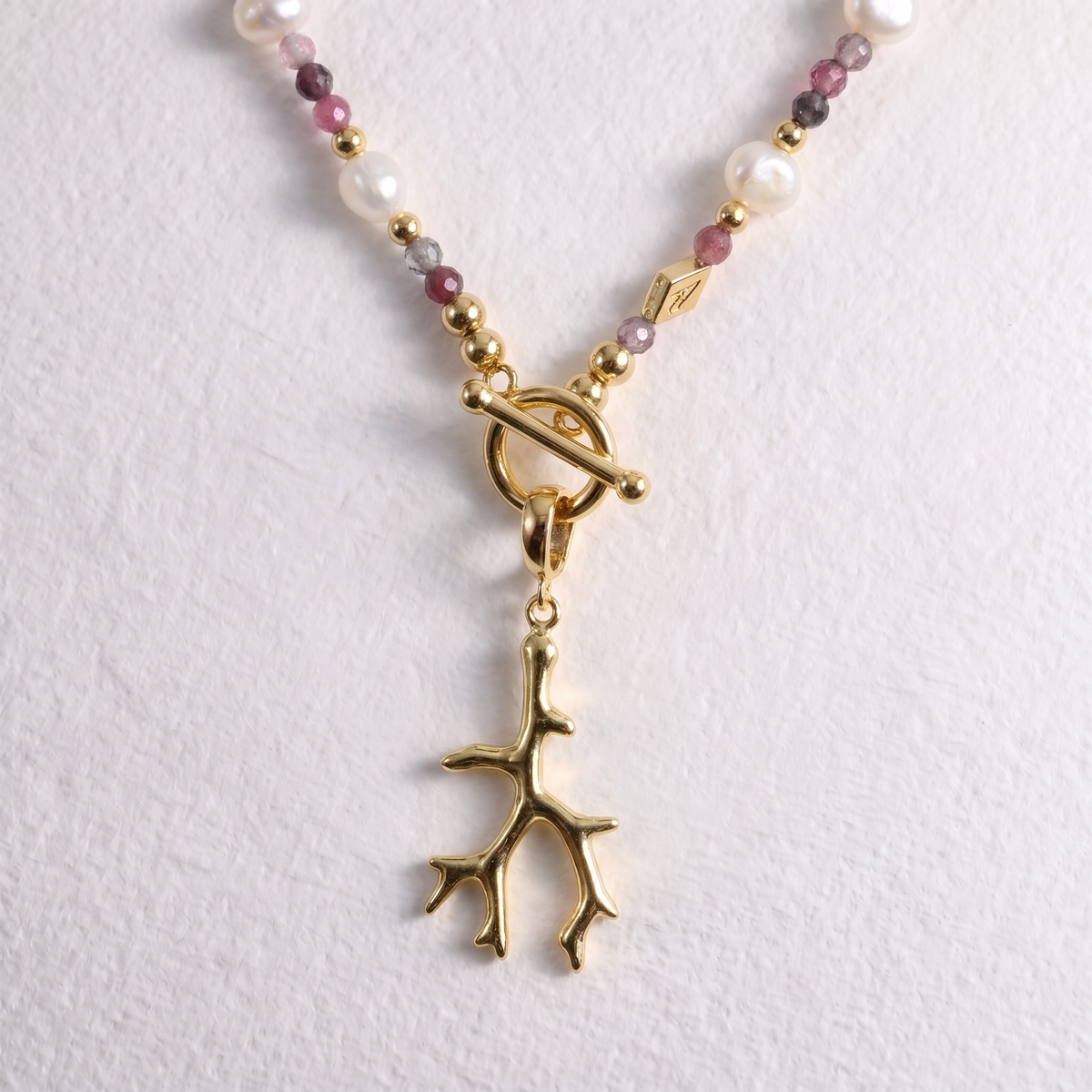 GOLD BRANCH clip on pendant