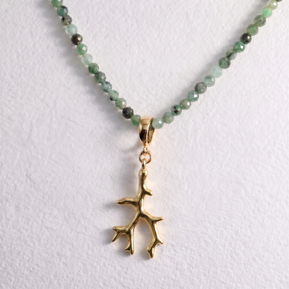 GOLD BRANCH clip on pendant