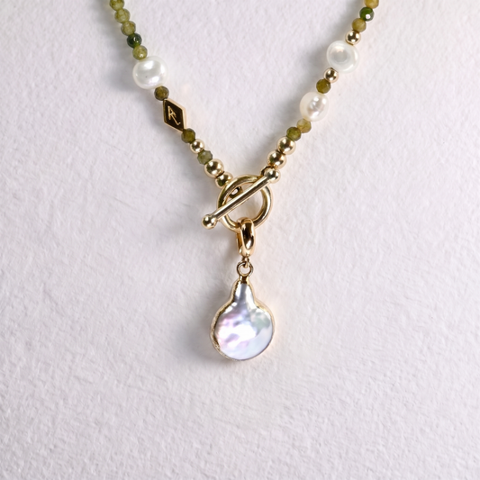 PEAR PEARL clip on pendant