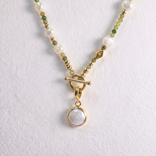 CIRCULAR PEARL clip on pendant