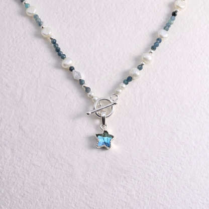 LABRADORITE STAR- clip on pendant