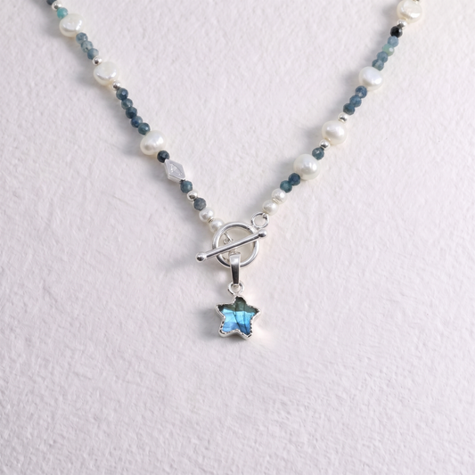 LABRADORITE STAR- clip on pendant