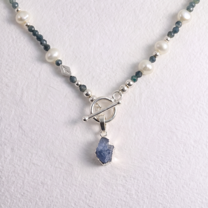 AQUA MARINE- clip on pendant