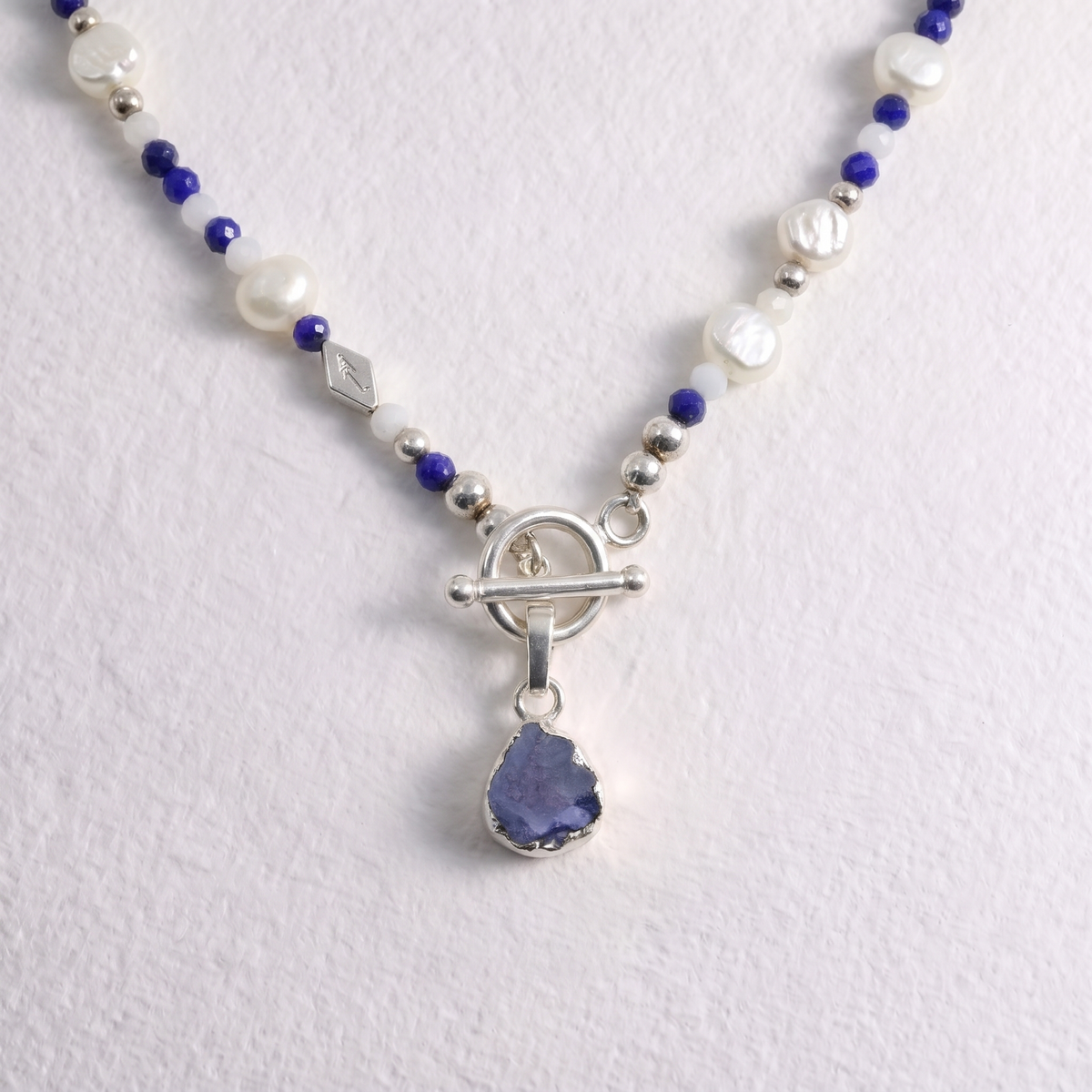 SAPPHIRE- clip on pendant