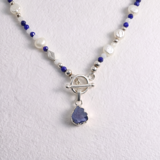 SAPPHIRE- clip on pendant