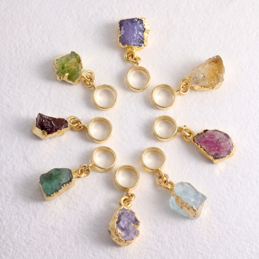 TINY AMETHYST & SILVER slide on pendant