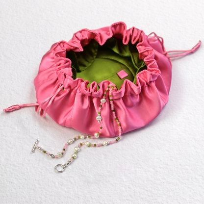 THE POLYNESIAN flat-lay silky jewellery travel pouch