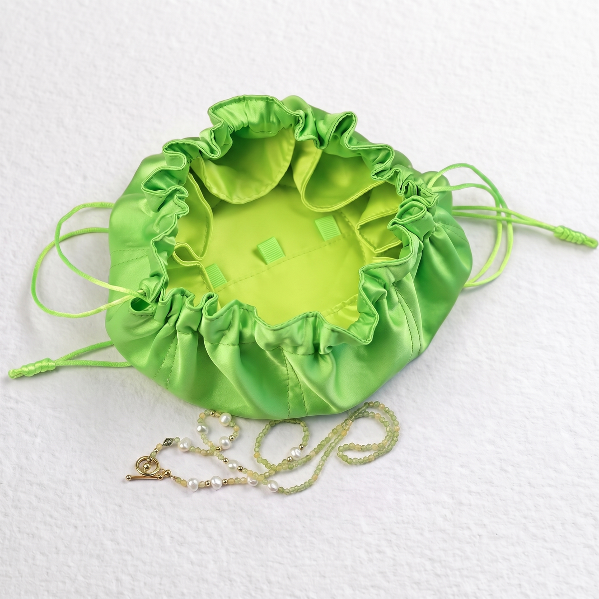 THE BALEARIC flat-lay silky jewellery travel pouch