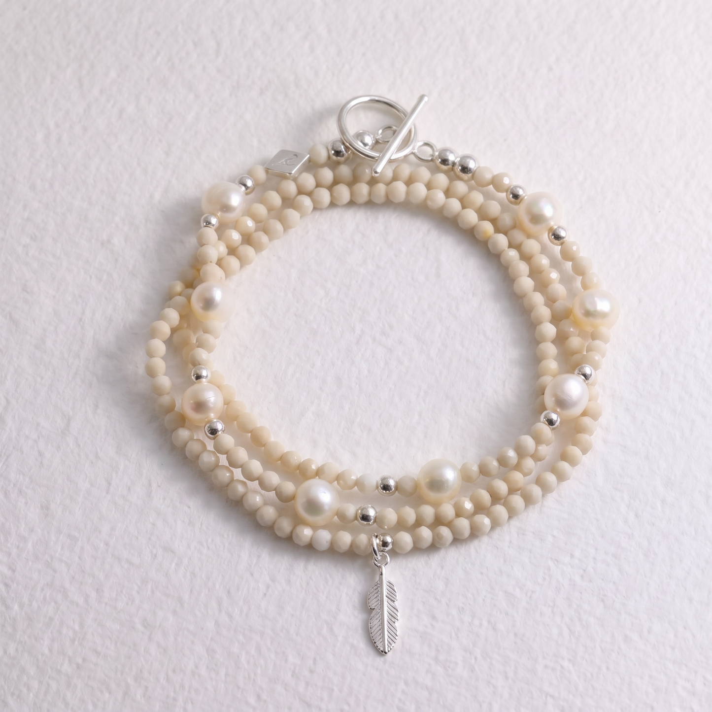 FEATHER - bamboo coral multi way necklace