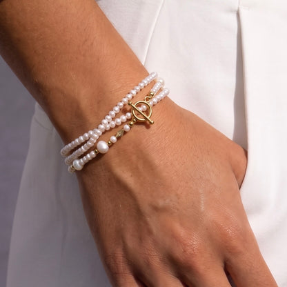GOLD PRINCESS - freshwater pearl multi way necklace