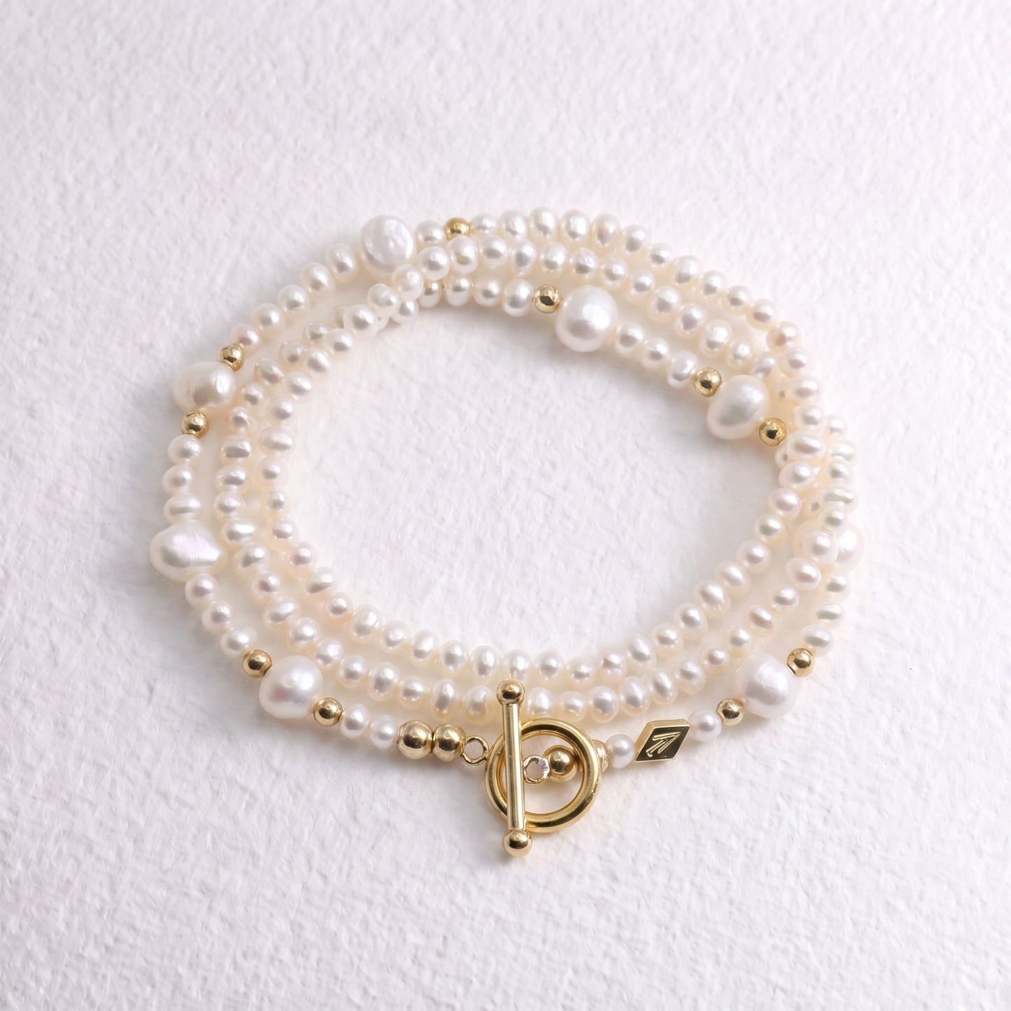 GOLD PRINCESS - freshwater pearl multi way necklace