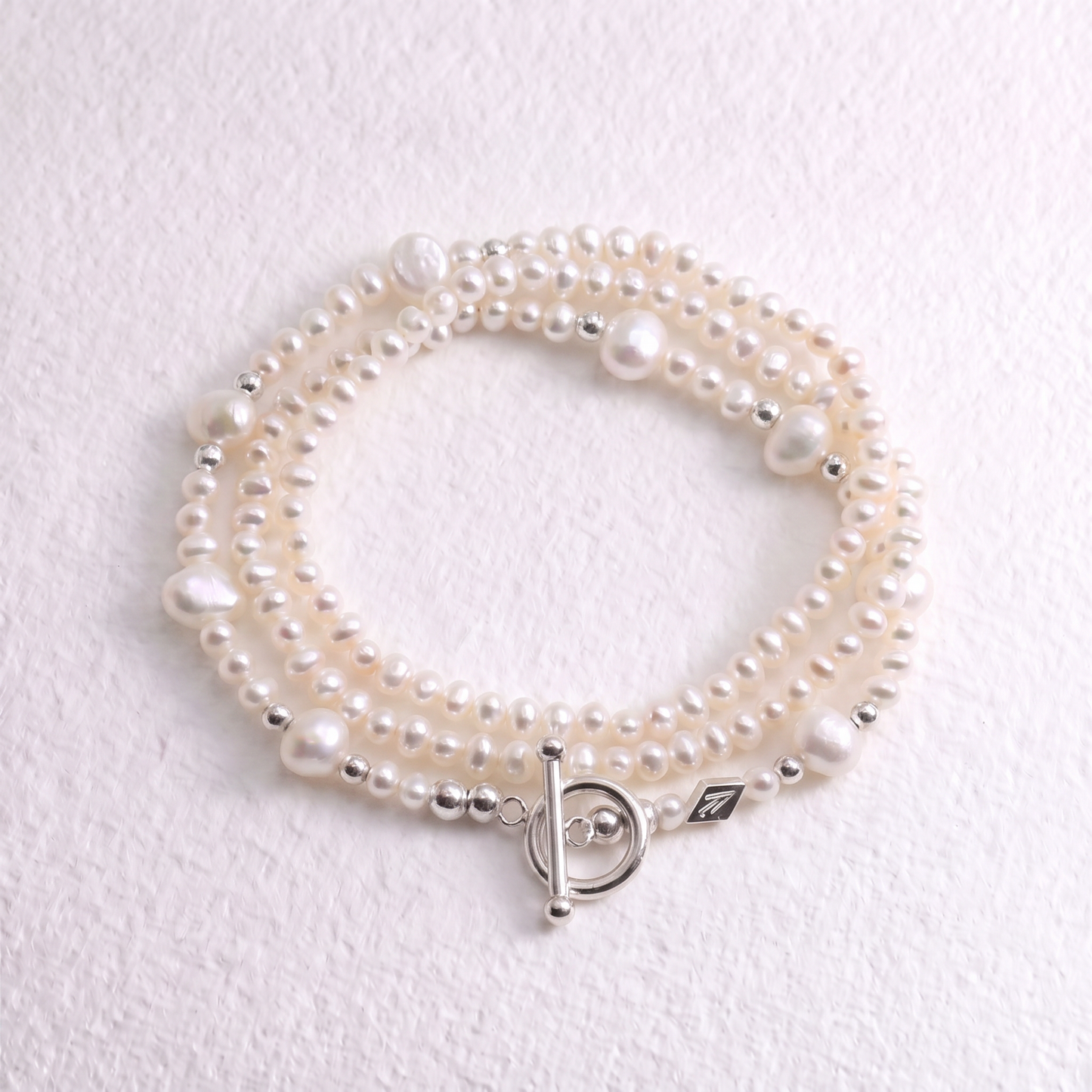 SILVER PRINCESS - freshwater pearl multi way necklace