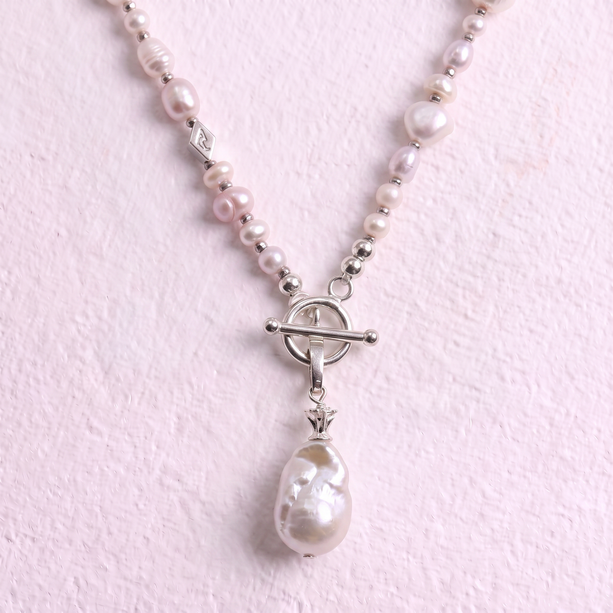 CARIBBEAN - pink freshwater pearl multi way necklace