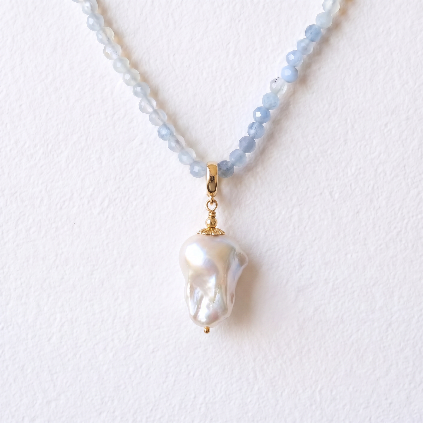 BAROQUE - large freshwater pearl clip on pendant